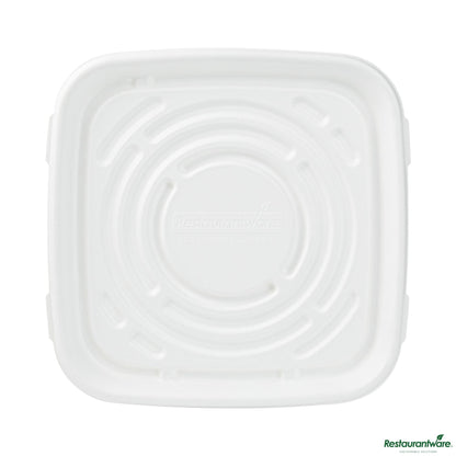 Wholesale Restaurantware Pulp Safe No Pfas Added Square White Sugarcane / Bagasse Tray - Home Compostable - 12" X 12"- Bulk