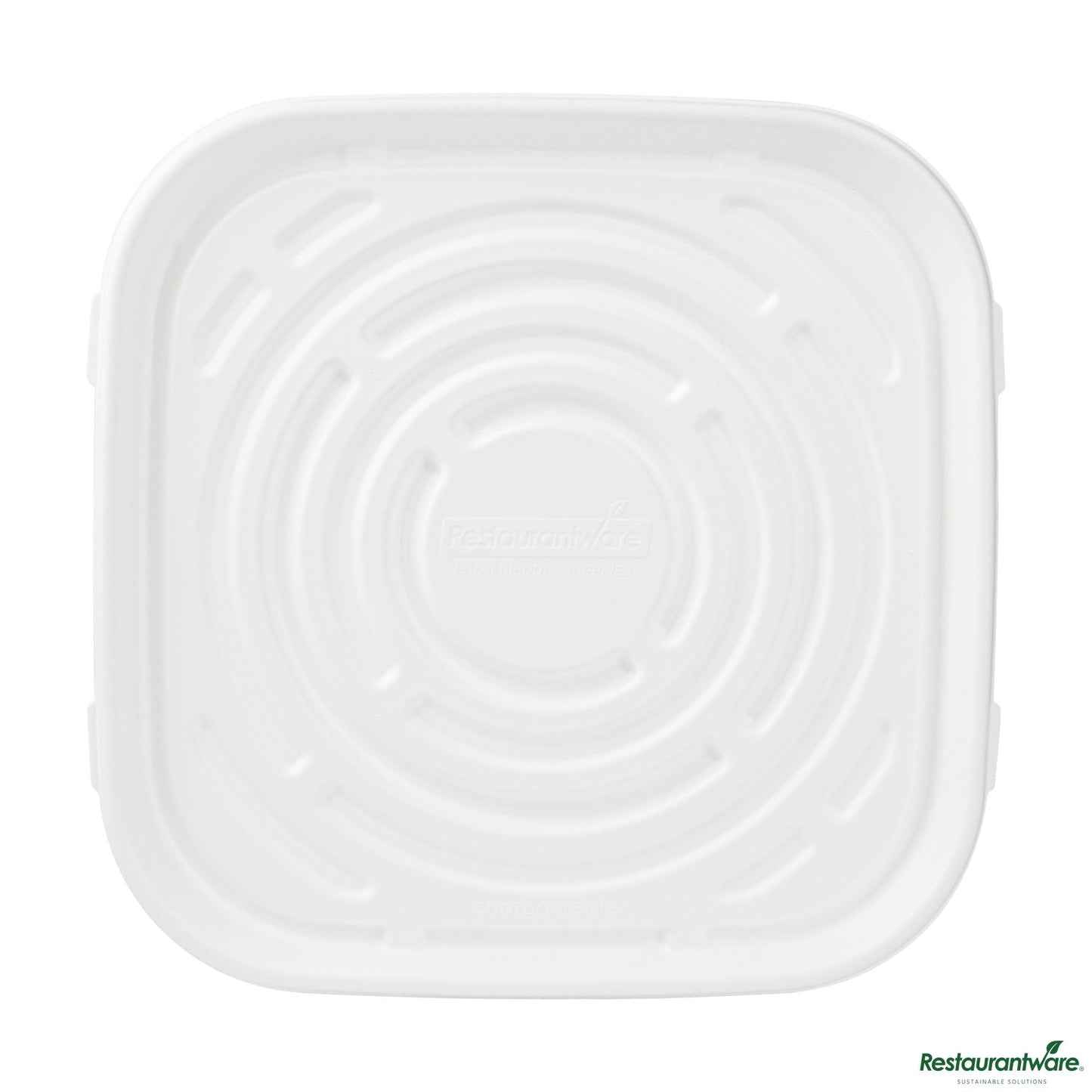 Wholesale Restaurantware Pulp Safe No Pfas Added Square White Sugarcane / Bagasse Tray - Home Compostable - 16" X 16"- Bulk