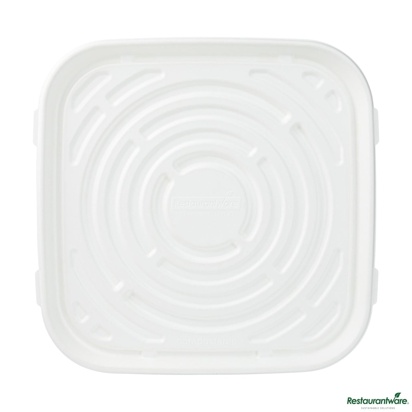 Wholesale Restaurantware Pulp Safe No Pfas Added Square White Sugarcane / Bagasse Tray - Home Compostable - 18" X 18"- Bulk