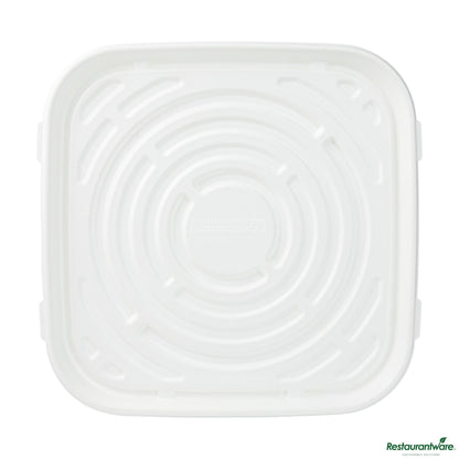 Wholesale Restaurantware Pulp Safe No Pfas Added Square White Sugarcane / Bagasse Tray - Home Compostable - 18" X 18"- Bulk
