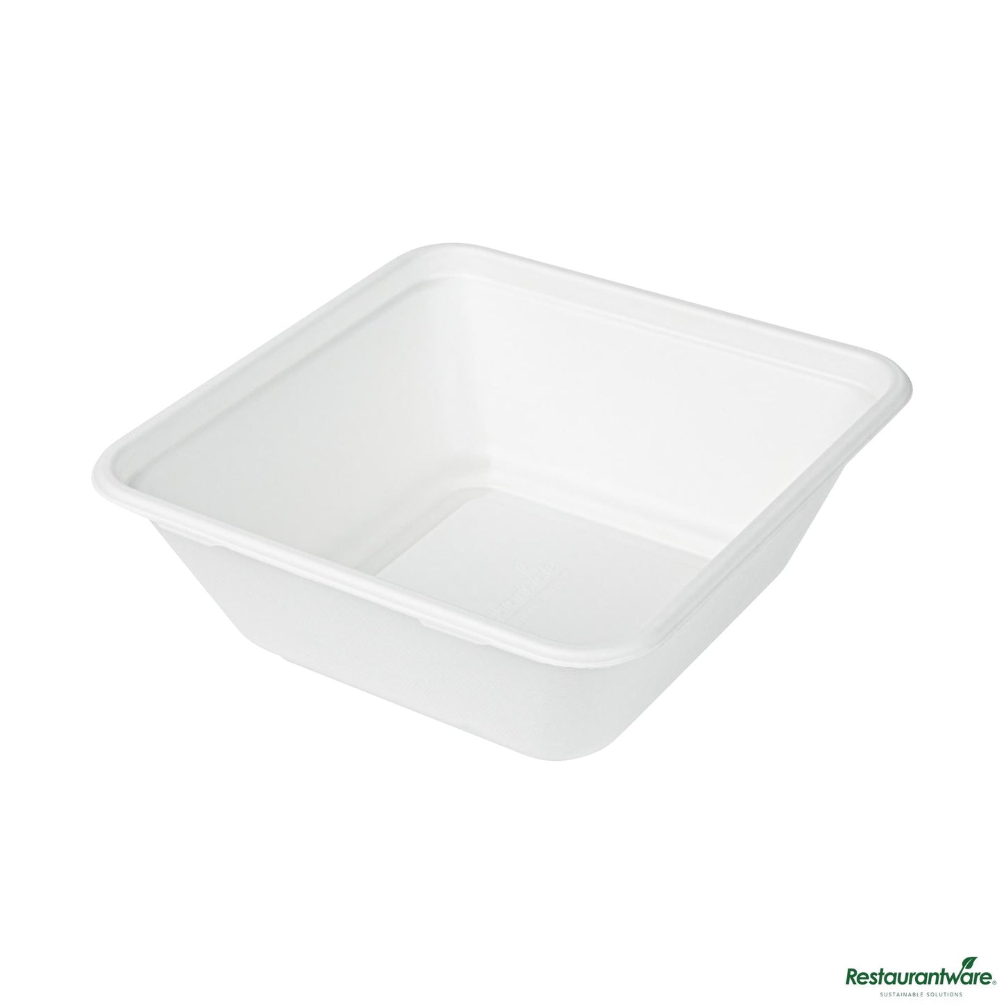 Wholesale Restaurantware Pulp Safe No Pfas Added 128 Oz Square White Sugarcane / Bagasse Serving Bowl - Home Compostable - 10" X 10" X 3 3/4"- Bulk