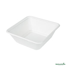 Wholesale Restaurantware Pulp Safe No Pfas Added 128 Oz Square White Sugarcane / Bagasse Serving Bowl - Home Compostable - 10" X 10" X 3 3/4"- Bulk