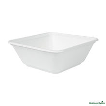 Wholesale Restaurantware Pulp Safe No Pfas Added 128 Oz Square White Sugarcane / Bagasse Serving Bowl - Home Compostable - 10" X 10" X 3 3/4"- Bulk
