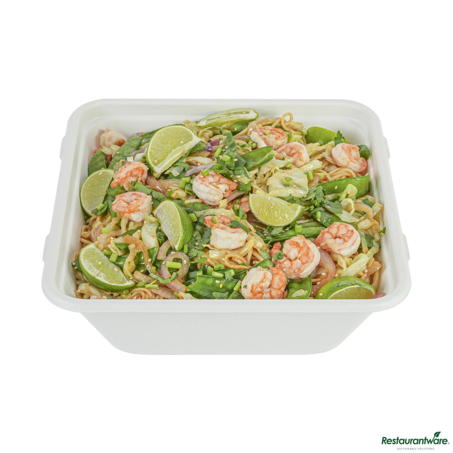 Wholesale Restaurantware Pulp Safe No Pfas Added 128 Oz Square White Sugarcane / Bagasse Serving Bowl - Home Compostable - 10" X 10" X 3 3/4"- Bulk