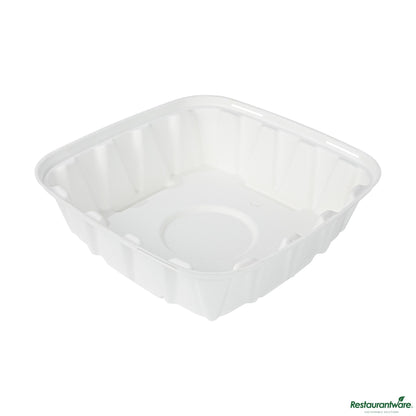 Wholesale Restaurantware Pulp Safe No Pfas Added Square White Sugarcane/bagasse Tray Lid - Home Compostable, Fits 12"- Bulk