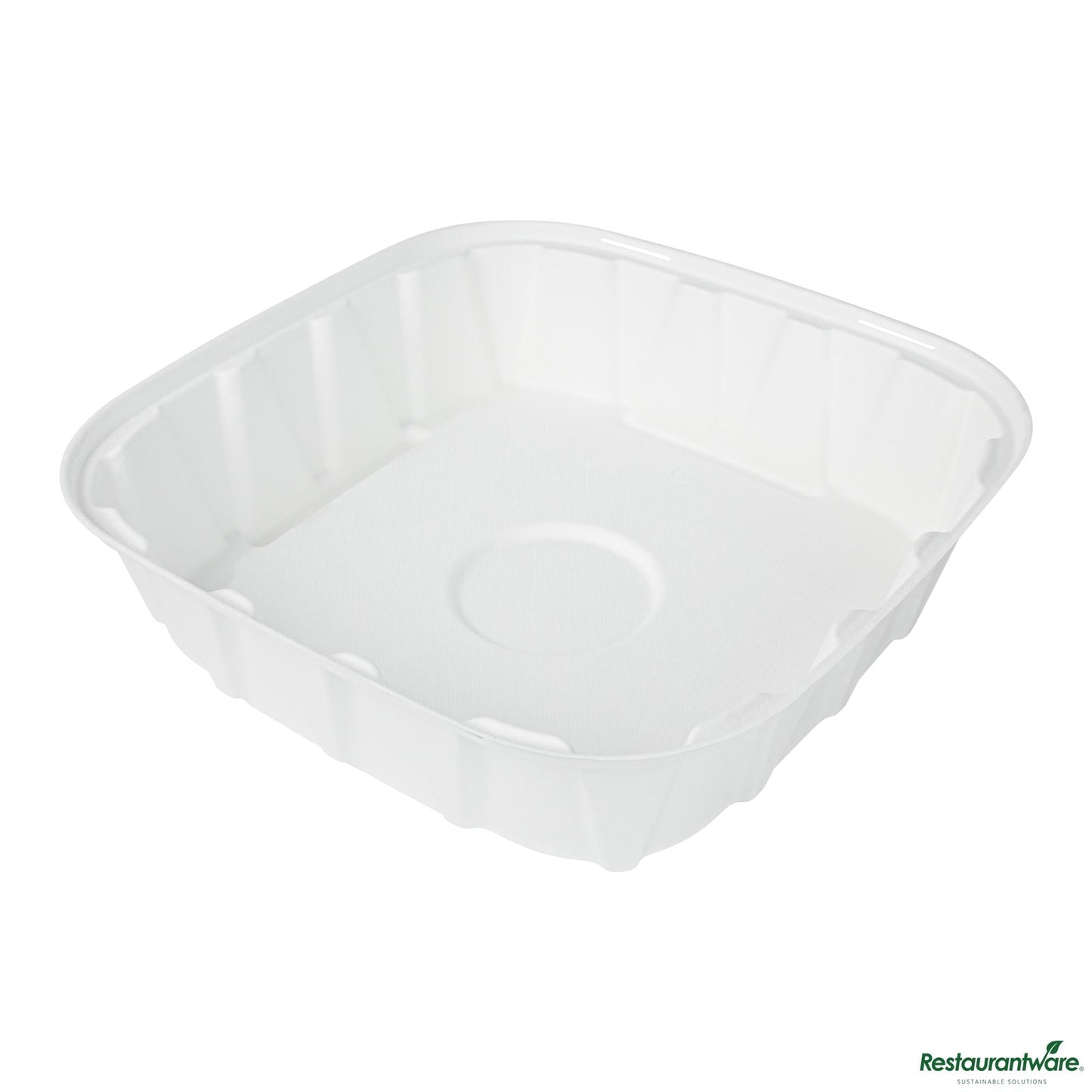 Wholesale Restaurantware Pulp Safe No Pfas Added Square White Sugarcane / Bagasse Tray Lid - Home Compostable, Fits 16"- Bulk