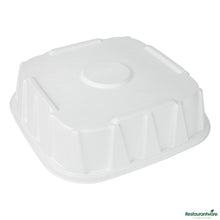 Wholesale Restaurantware Pulp Safe No Pfas Added Square White Sugarcane / Bagasse Tray Lid - Home Compostable, Fits 16"- Bulk