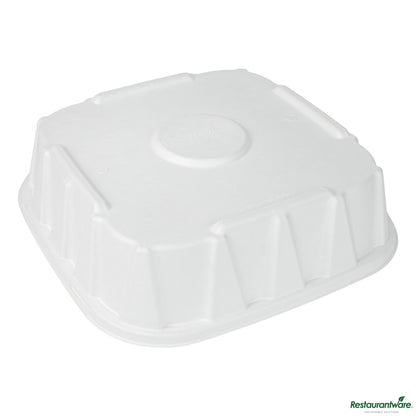 Wholesale Restaurantware Pulp Safe No Pfas Added Square White Sugarcane / Bagasse Tray Lid - Home Compostable, Fits 16"- Bulk