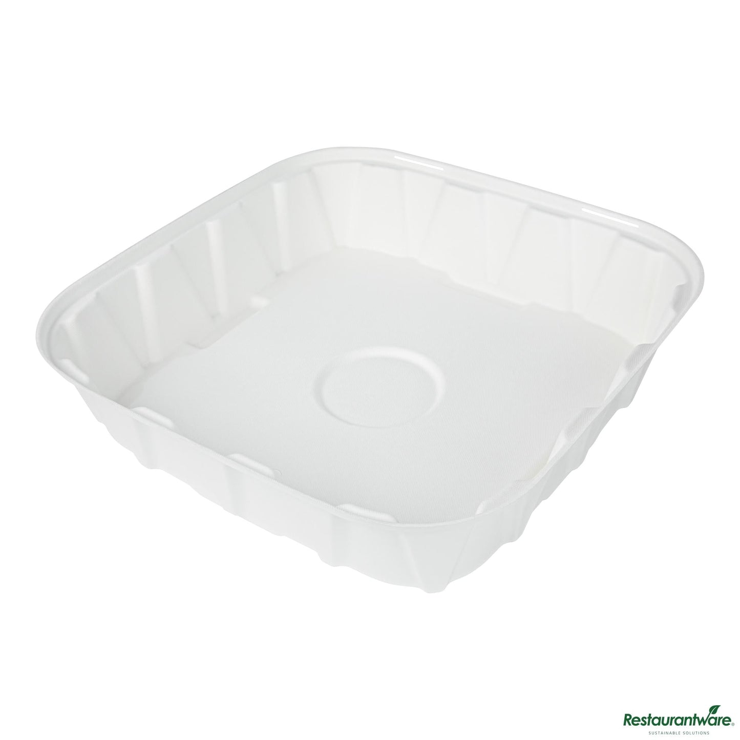 Wholesale Restaurantware Pulp Safe No Pfas Added Square White Sugarcane / Bagasse Tray Lid - Home Compostable, Fits 18"- Bulk