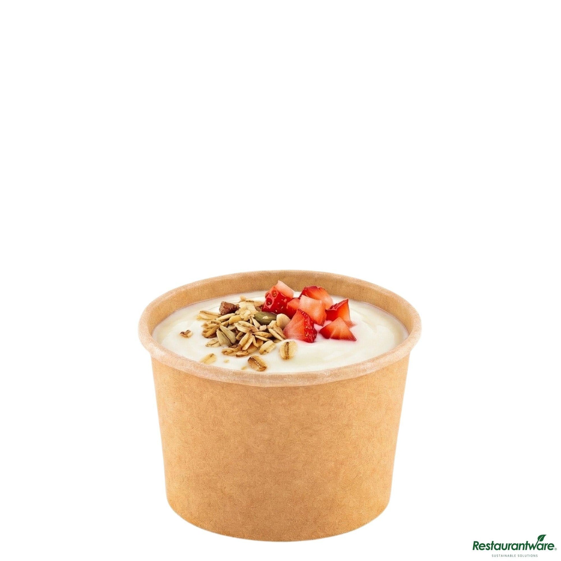 Wholesale Restaurantware Coppetta 4 Oz Round Kraft Paper to Go Cup - 3" X 3" X 2 1/2"- Bulk