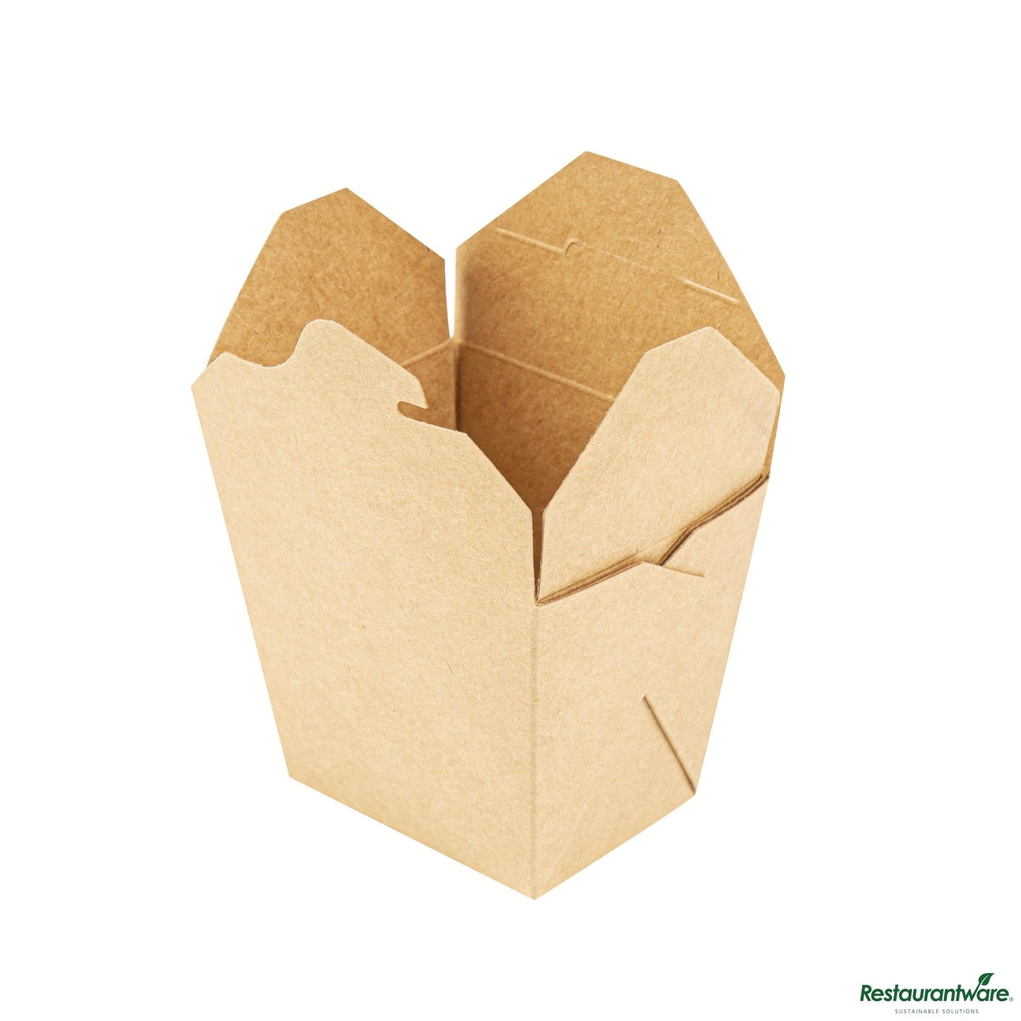 Wholesale Restaurantware Bio Tek 16 Oz Square Kraft Paper Microwavable Noodle Take Out Container - 3 1/2" X 3" X 3 1/4"- Bulk