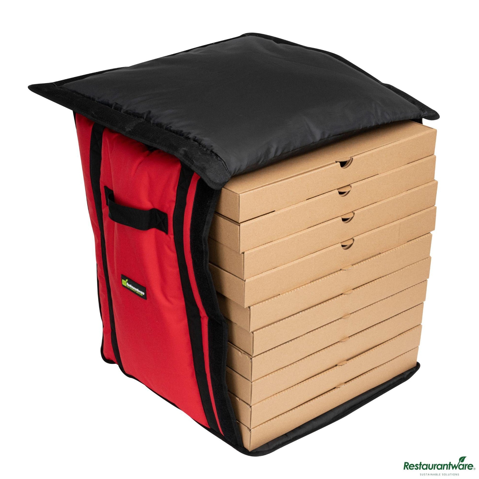Wholesale Restaurantware Delivery Tek Red Pizza Bag - Holds 10-18", Insulated - 19" X 19" X 23"- Bulk