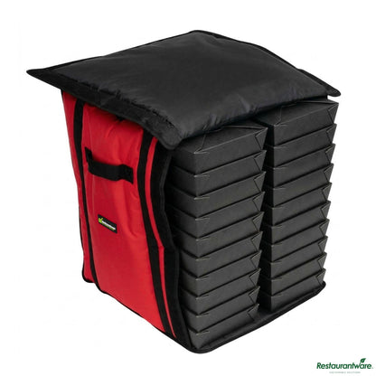 Wholesale Restaurantware Delivery Tek Red Pizza Bag - Holds 10-18", Insulated - 19" X 19" X 23"- Bulk