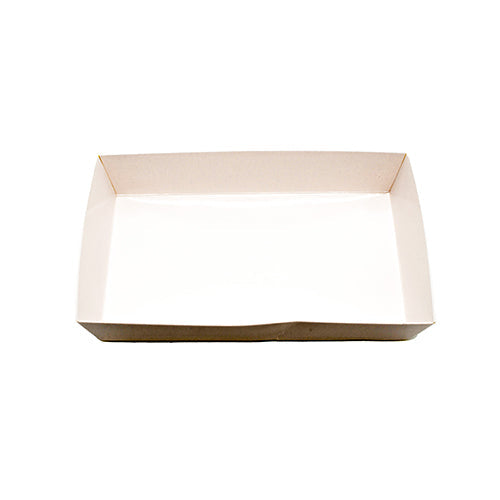 Wholesale Restaurantware Matsuri Vision Rectangle White Paper Medium Sushi Tray - 8" X 5" X 1 1/2"- Bulk