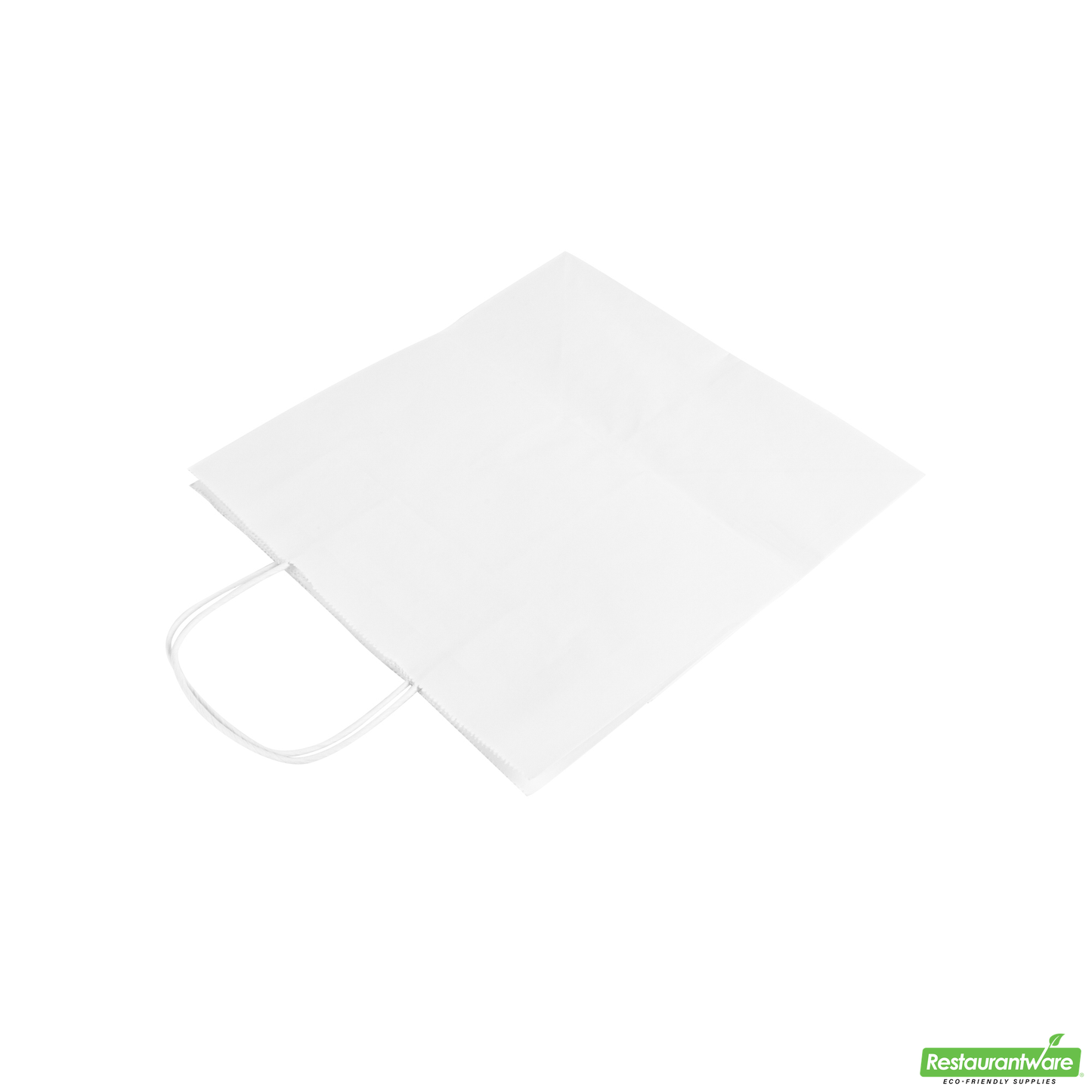 Wholesale Restaurantware Saving Nature White Paper Retail Bag - with Handles - 10 1/4" X 7 3/4" X 10 1/2" - 100 Count Box- Bulk