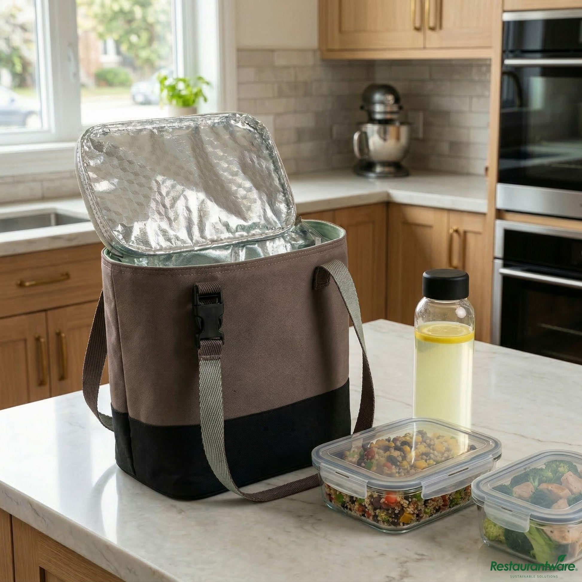 Wholesale Restaurantware Bento Tek Buddha Box Insulated Lunch Bag - 8 3/4" X 5 1/2" X 7 3/4"- Bulk