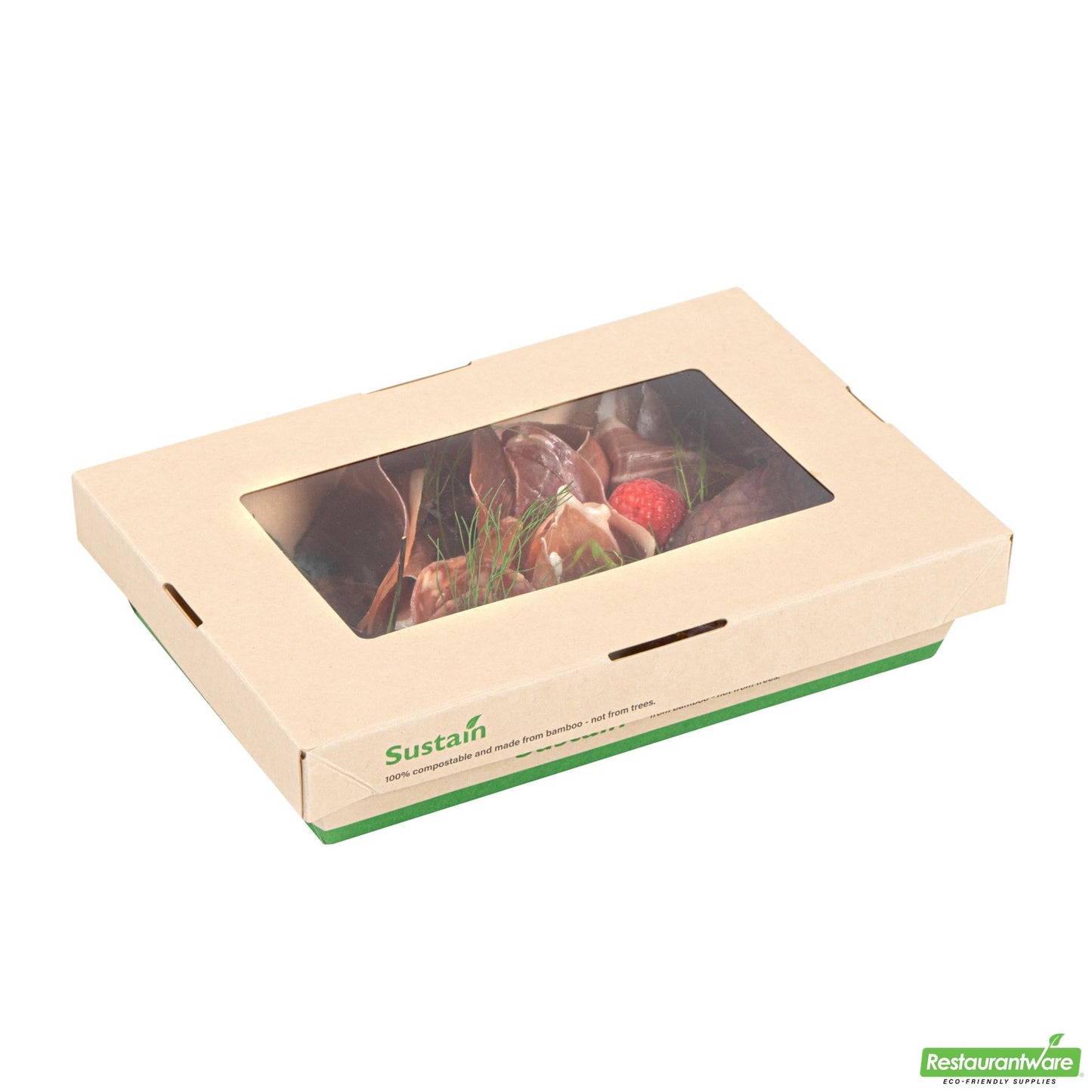 Restaurantware 28 Oz Bamboo Paper Small Take Out Container - 7.5" X 5.1" X 1.6"