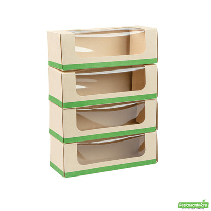 Restaurantware Sustain 13 Oz Bamboo Paper Small Take Out Container - 6" X 2 1/2" X 2"