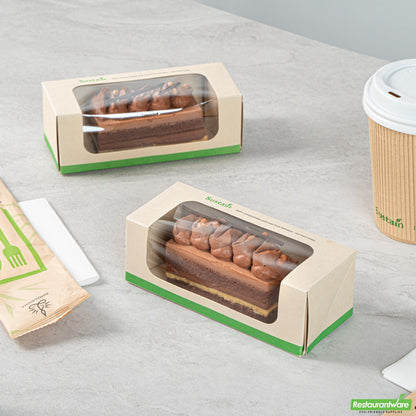 Restaurantware Sustain 13 Oz Bamboo Paper Small Take Out Container - 6" X 2 1/2" X 2"