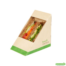 Wholesale Restaurantware Bamboo Paper Large Sandwich Box - 4.8" X 4.8" X 3.2"- Bulk