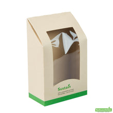 Wholesale Restaurantware Bamboo Paper Sandwich / Wrap Take Out Container - 5.9" X 3.7" X 2.1"- Bulk