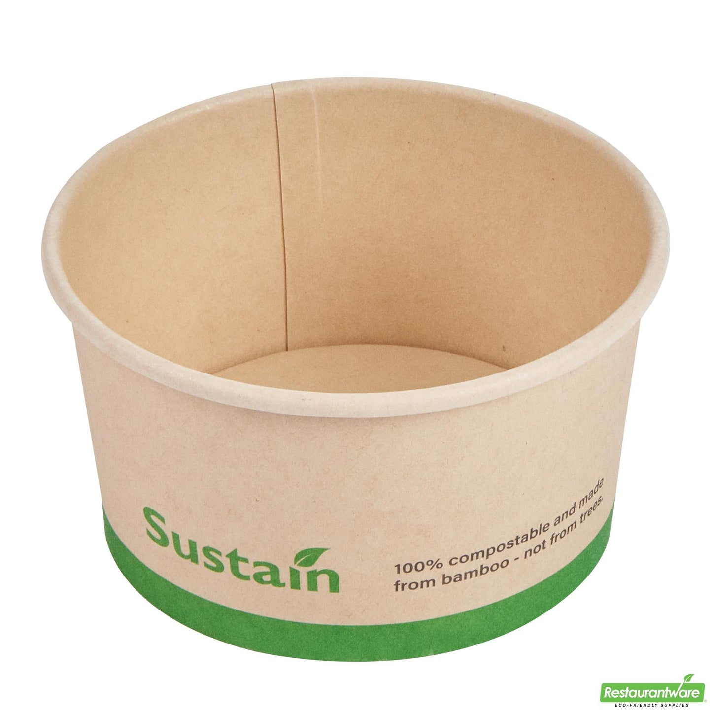 Wholesale Restaurantware 8 Oz Round Bamboo Paper to Go Cup - with Pla Lining, Compostable- Bulk