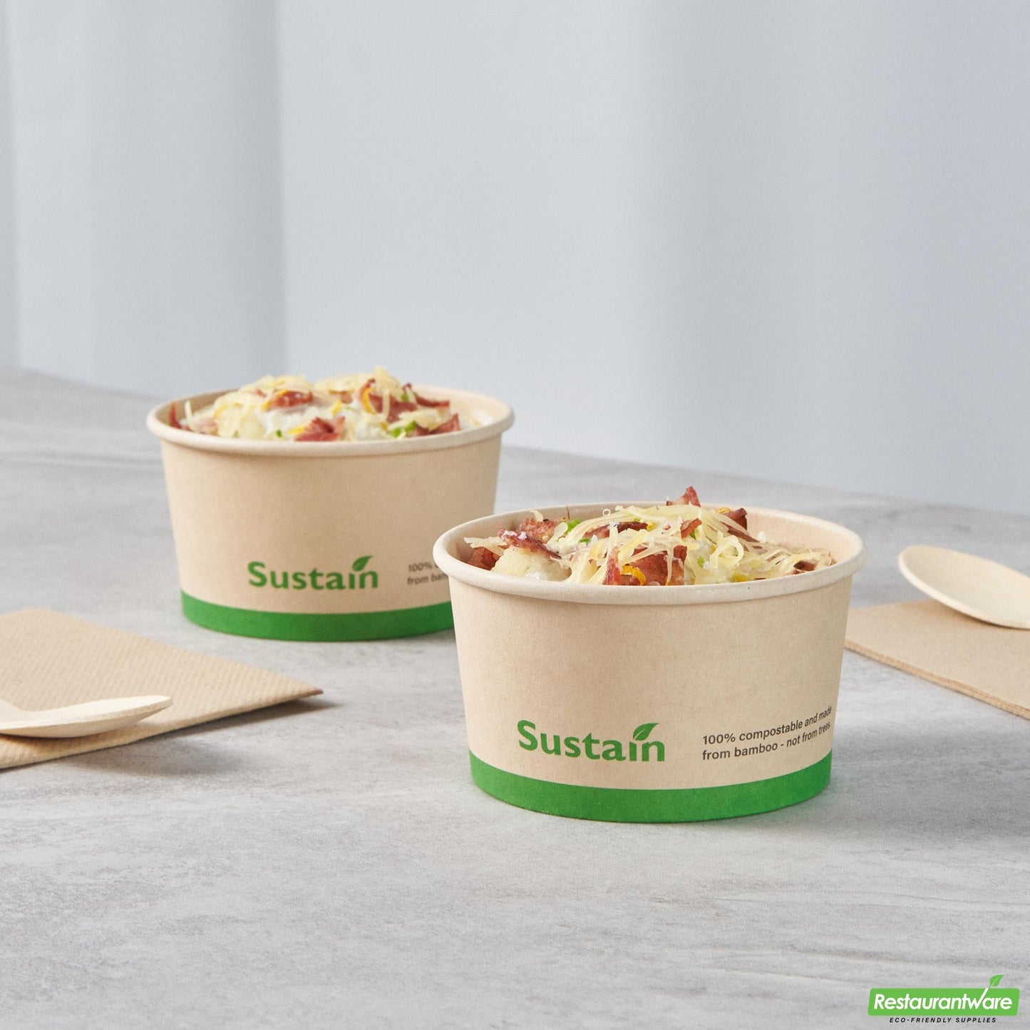 Wholesale Restaurantware 8 Oz Round Bamboo Paper to Go Cup - with Pla Lining, Compostable- Bulk