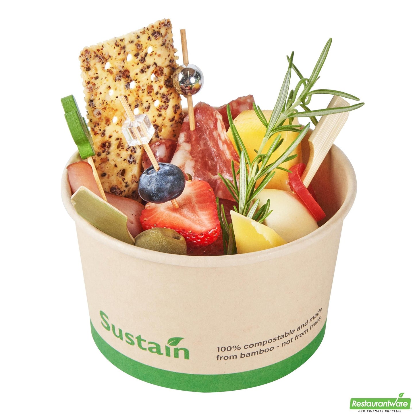 Restaurantware 12 Oz Round Bamboo Paper to Go Cup - with Pla Lining, Compostable
