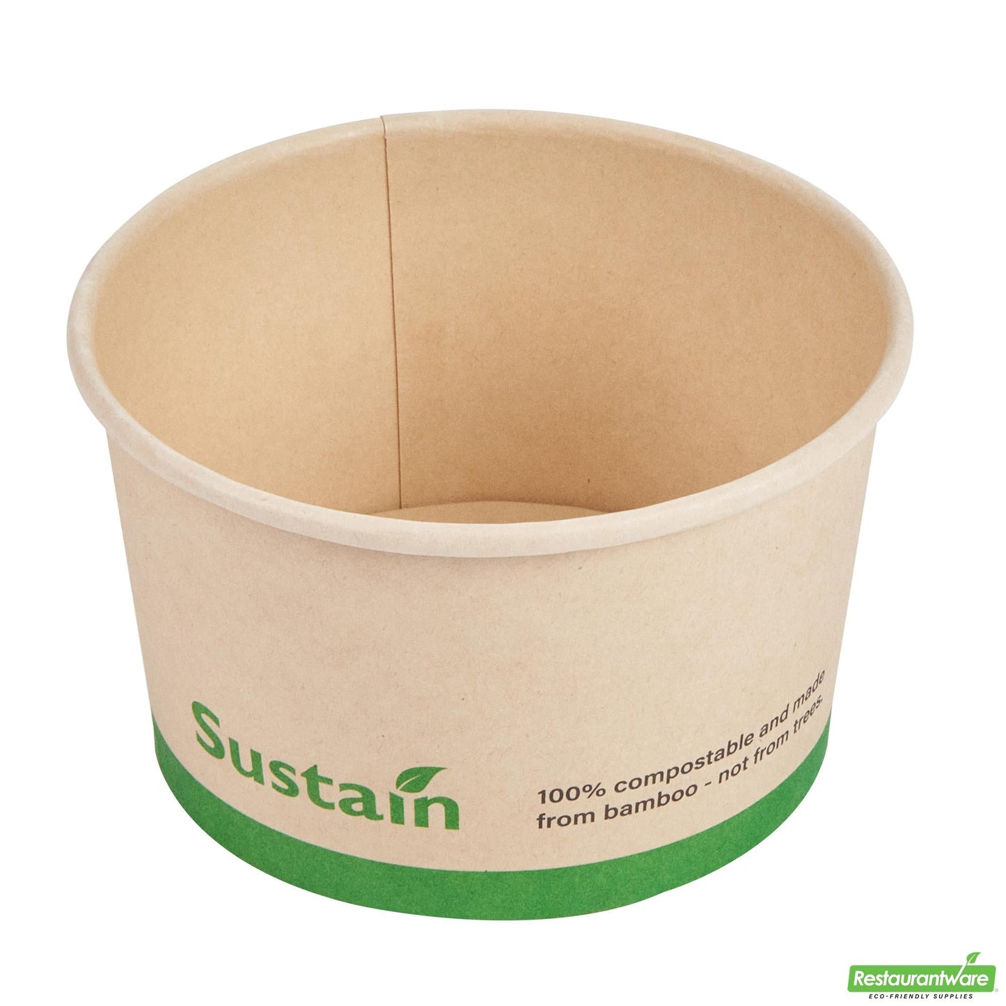 Restaurantware 12 Oz Round Bamboo Paper to Go Cup - with Pla Lining, Compostable
