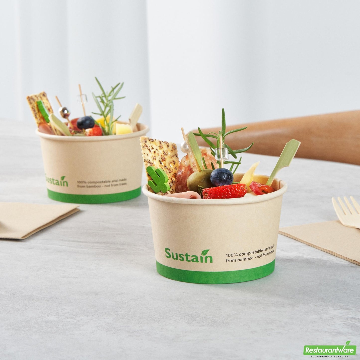 Restaurantware 12 Oz Round Bamboo Paper to Go Cup - with Pla Lining, Compostable