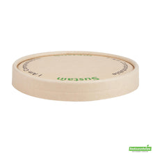 Wholesale Restaurantware Round Bamboo Paper to Go Cup Lid - with Pla Lining, Fits 12 Oz- Bulk