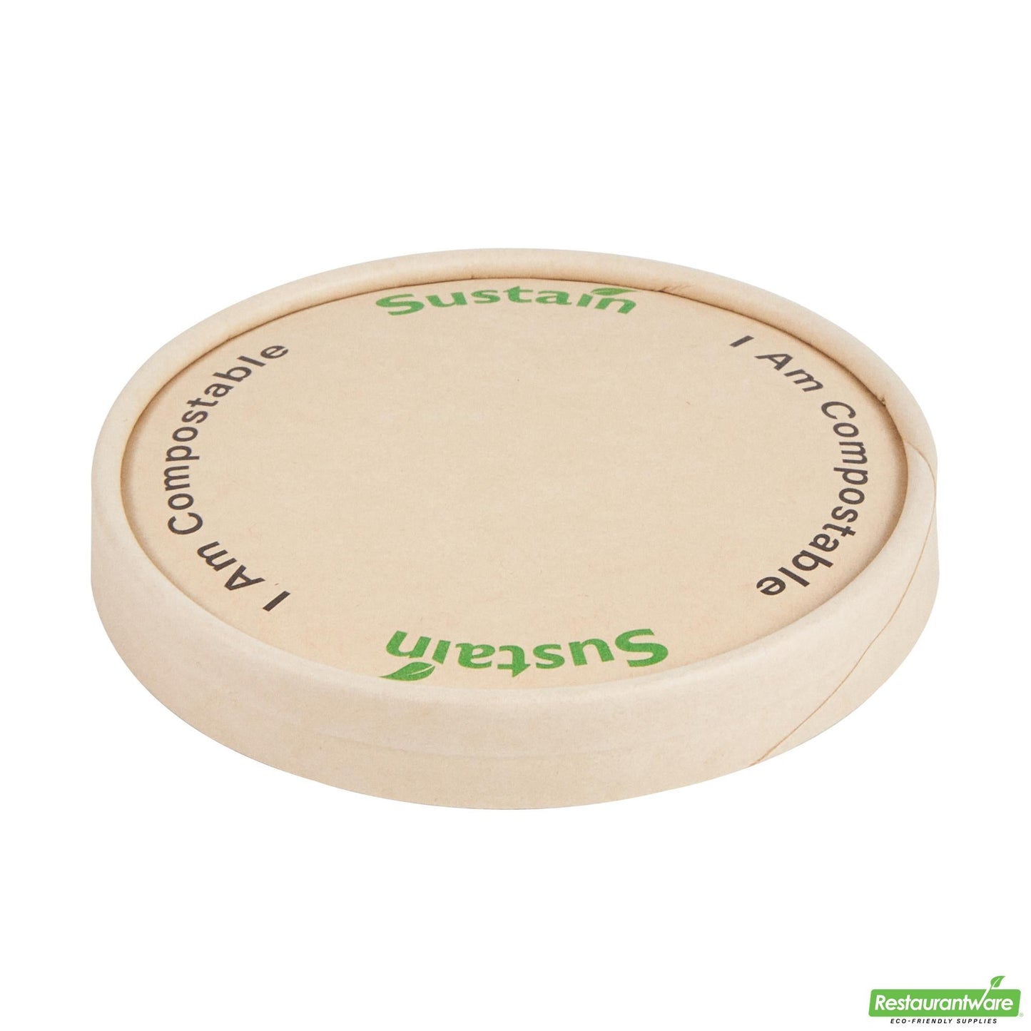Wholesale Restaurantware Round Bamboo Paper to Go Cup Lid - with Pla Lining, Fits 12 Oz- Bulk