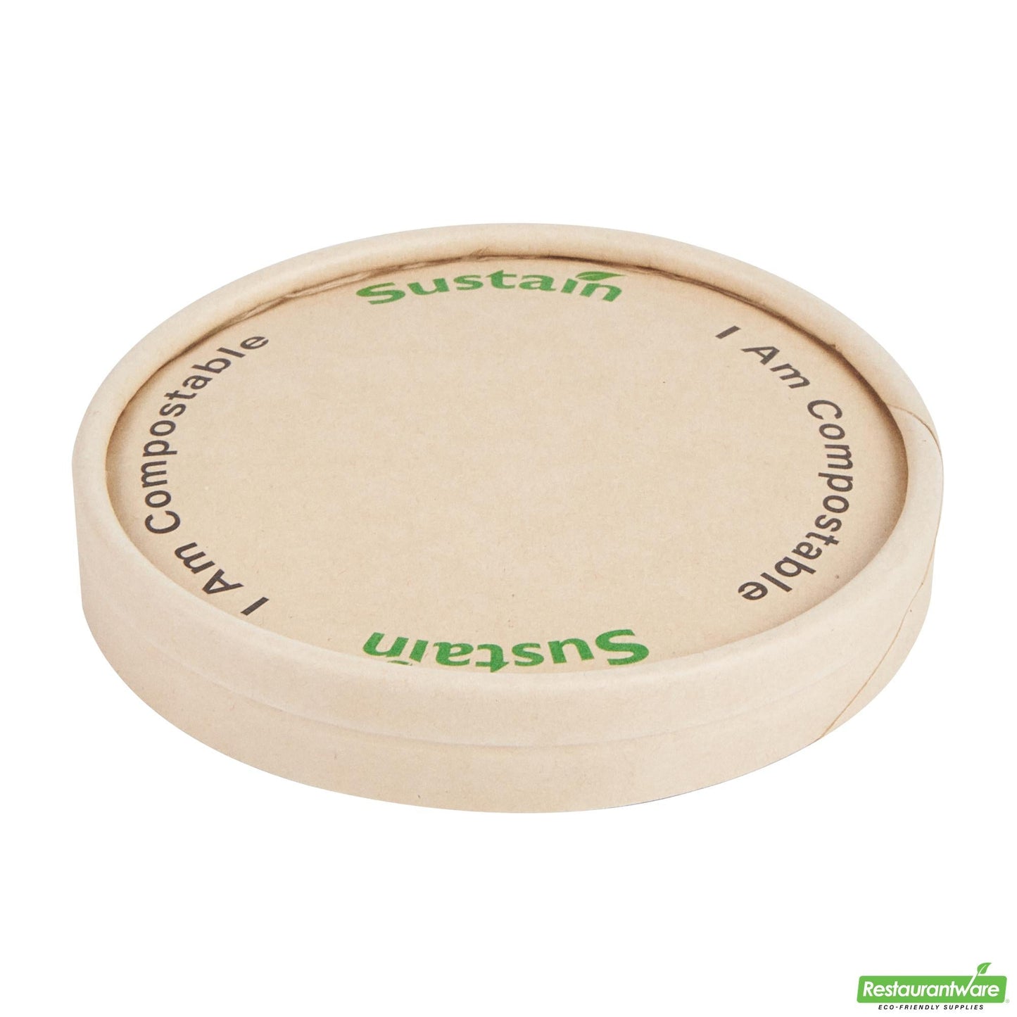 Wholesale Restaurantware Round Bamboo Paper to Go Cup Lid - with Pla Lining, Fits 8 Oz- Bulk