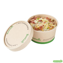 Wholesale Restaurantware Round Bamboo Paper to Go Cup Lid - with Pla Lining, Fits 8 Oz- Bulk