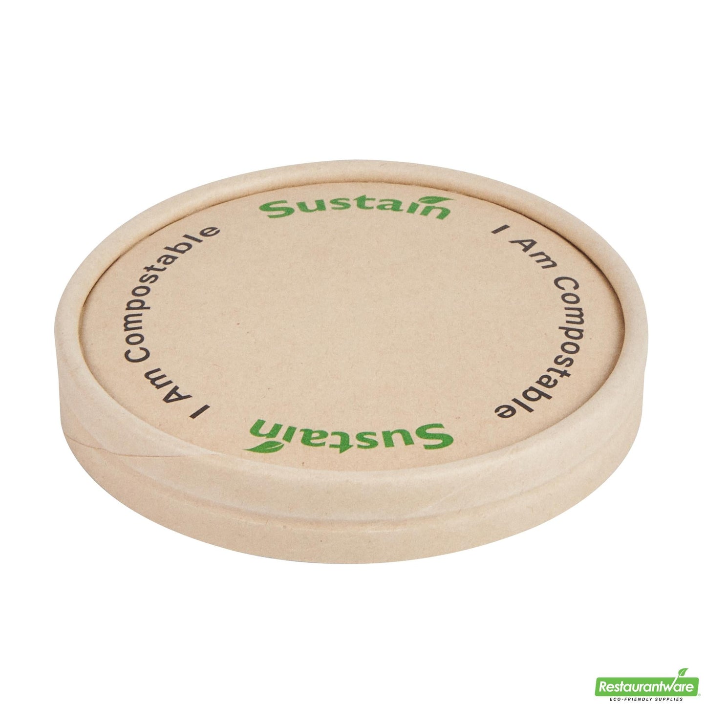 Wholesale Restaurantware Round Bamboo Paper to Go Cup Lid - with Pla Lining, Fits 5 Oz- Bulk