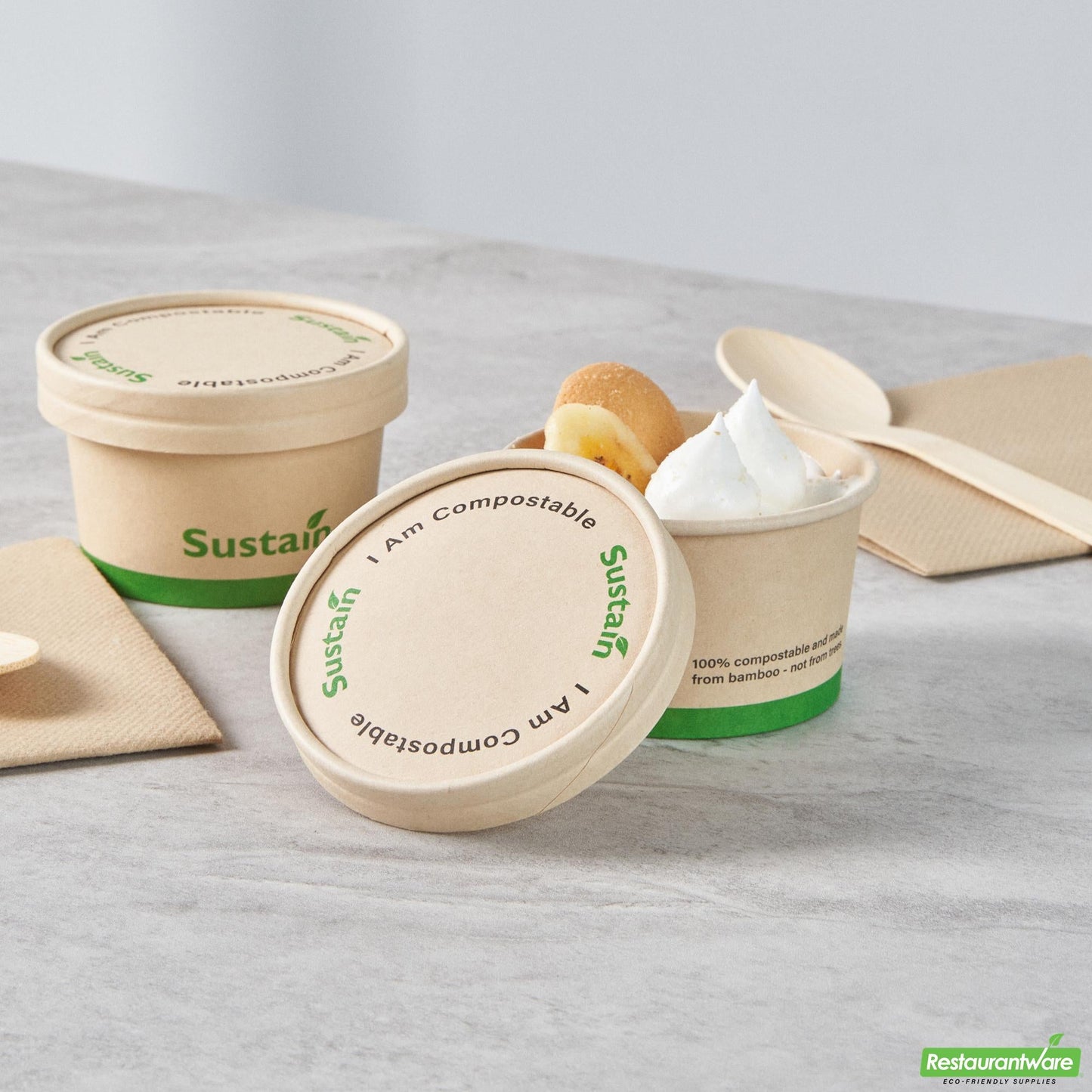 Wholesale Restaurantware Round Bamboo Paper to Go Cup Lid - with Pla Lining, Fits 3 and 4 Oz- Bulk