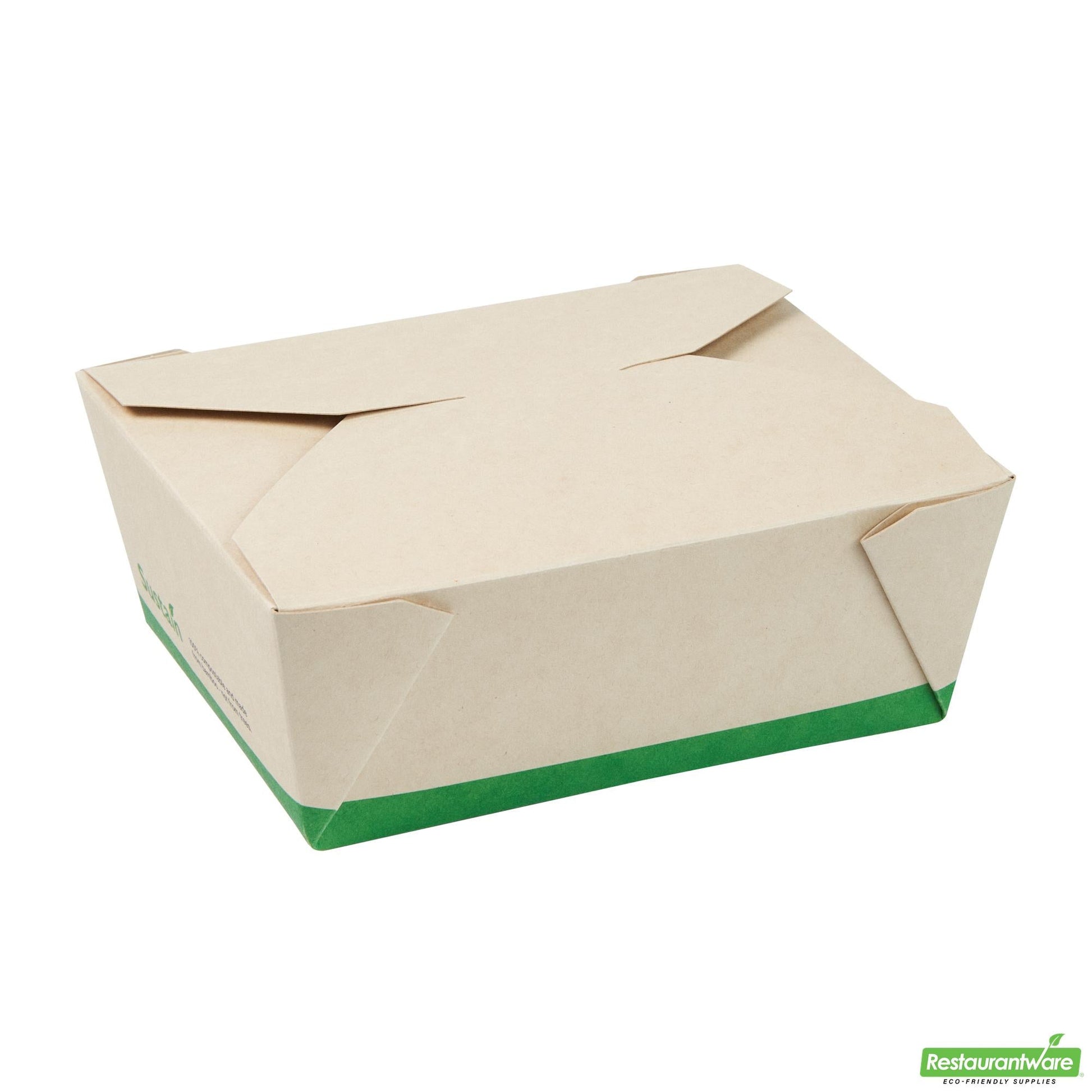 Wholesale Restaurantware 45 Oz Rectangle Bamboo Paper #8 Bio Box Take Out Container- Bulk
