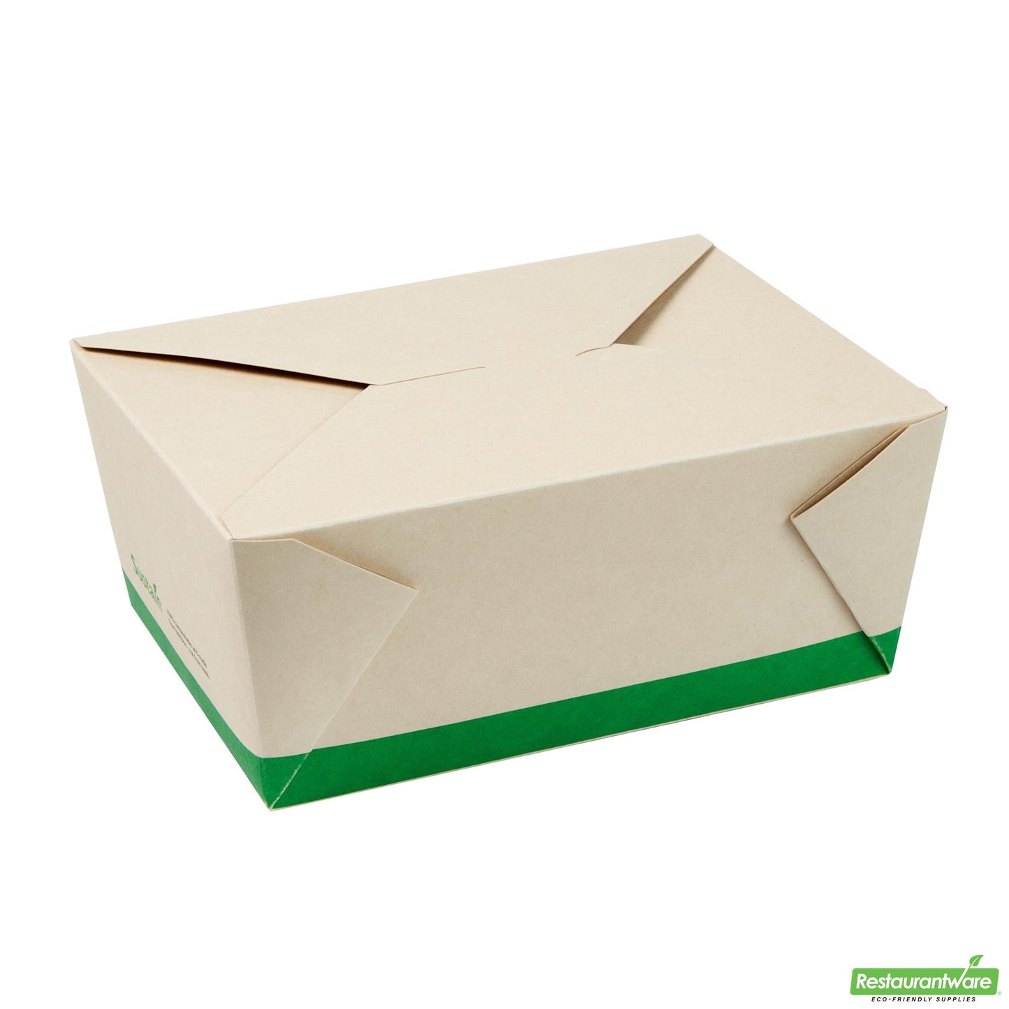 Restaurantware 98 Oz Rectangle Bamboo Paper #4 Bio Box Take Out Container