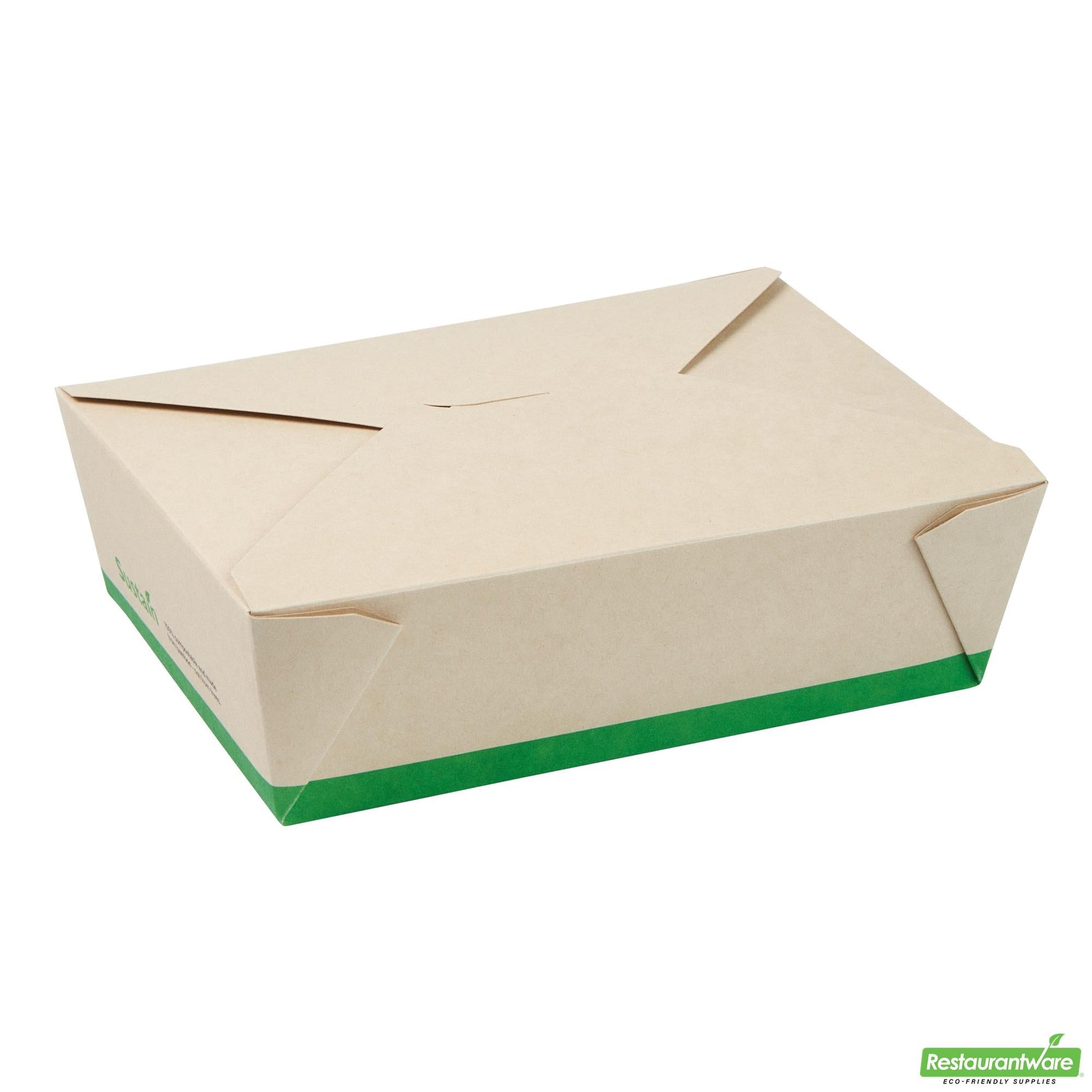 Wholesale Restaurantware 71 Oz Rectangle Bamboo Paper #3 Bio Box Take Out Container- Bulk