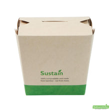 Wholesale Restaurantware 16 Oz Bamboo Paper Square Noodle Take Out Container - 3.6" X 3" X 3.3"- Bulk