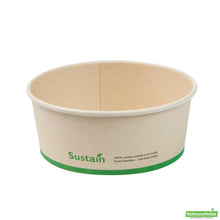 Wholesale Restaurantware 25 Oz Bamboo Paper Salad Container - with Pla Lining, Compostable- Bulk