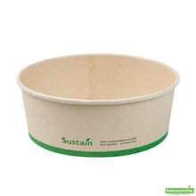 Wholesale Restaurantware 44 Oz Bamboo Paper Salad Container - with Pla Lining, Compostable- Bulk