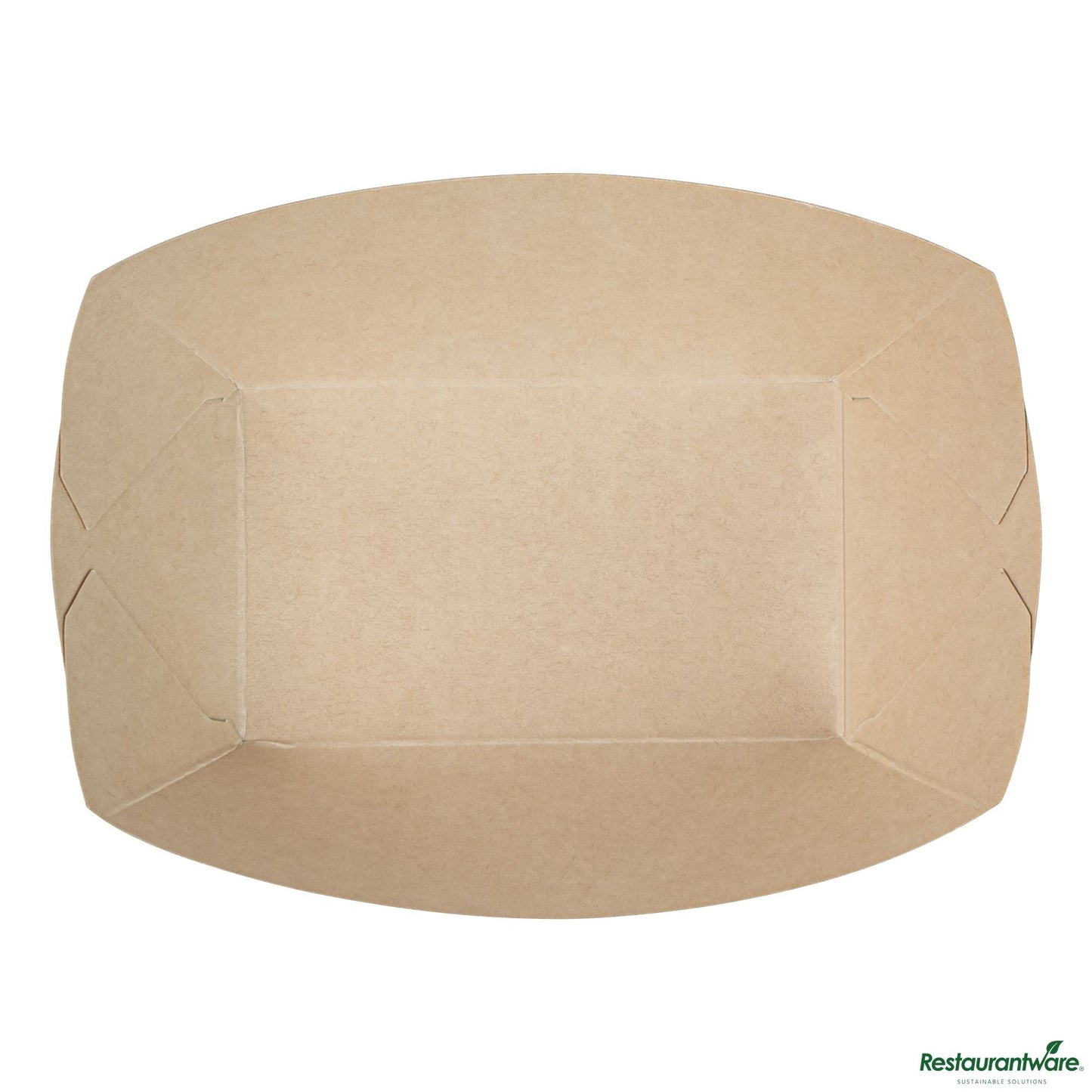 Restaurantware Sustain 6 Oz Bamboo Paper #40 Food Tray / Boat - Compostable - 3.3" X 2" X 1.4"