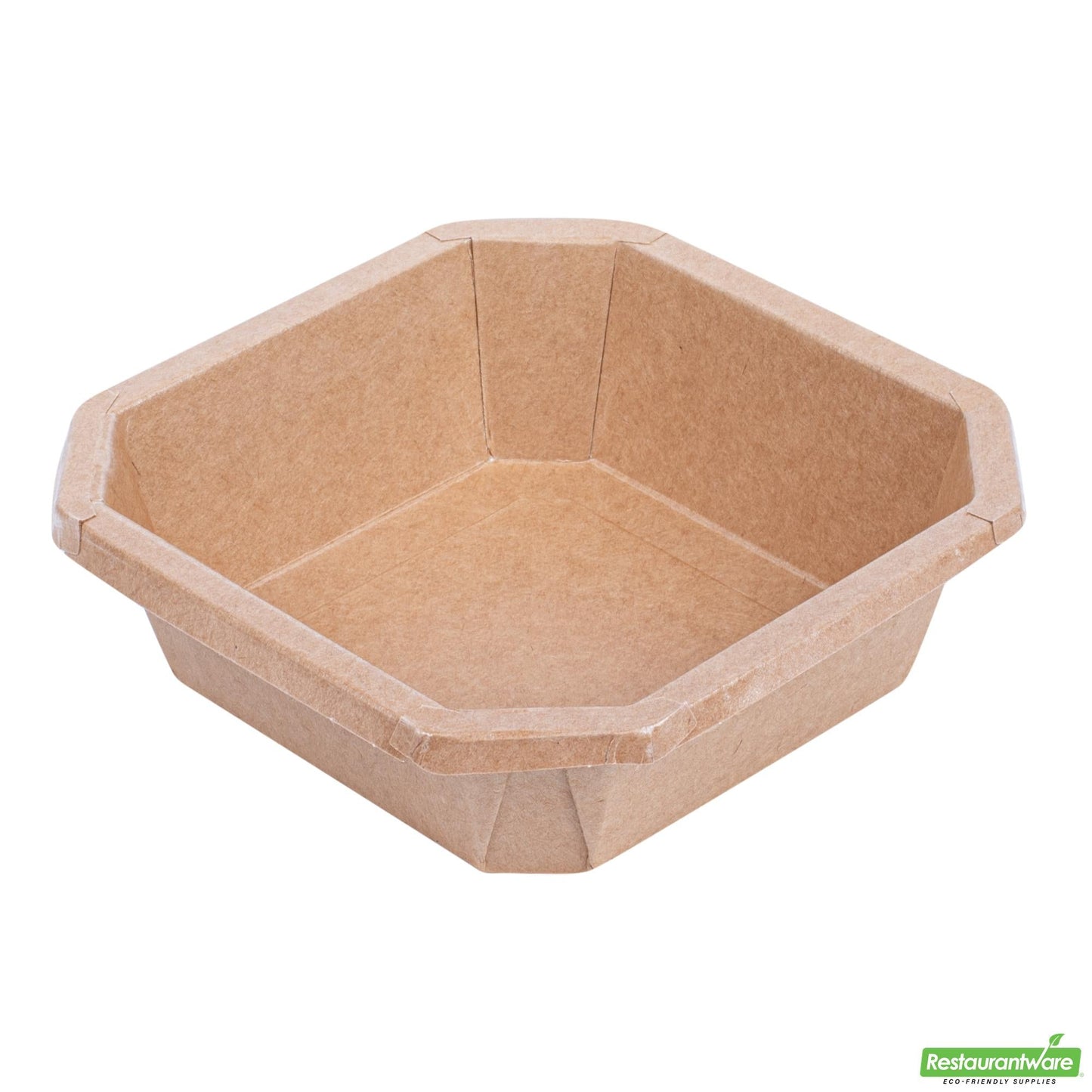 Restaurantware 22 Oz Octagonal Kraft Paper Take Out Container - Compostable