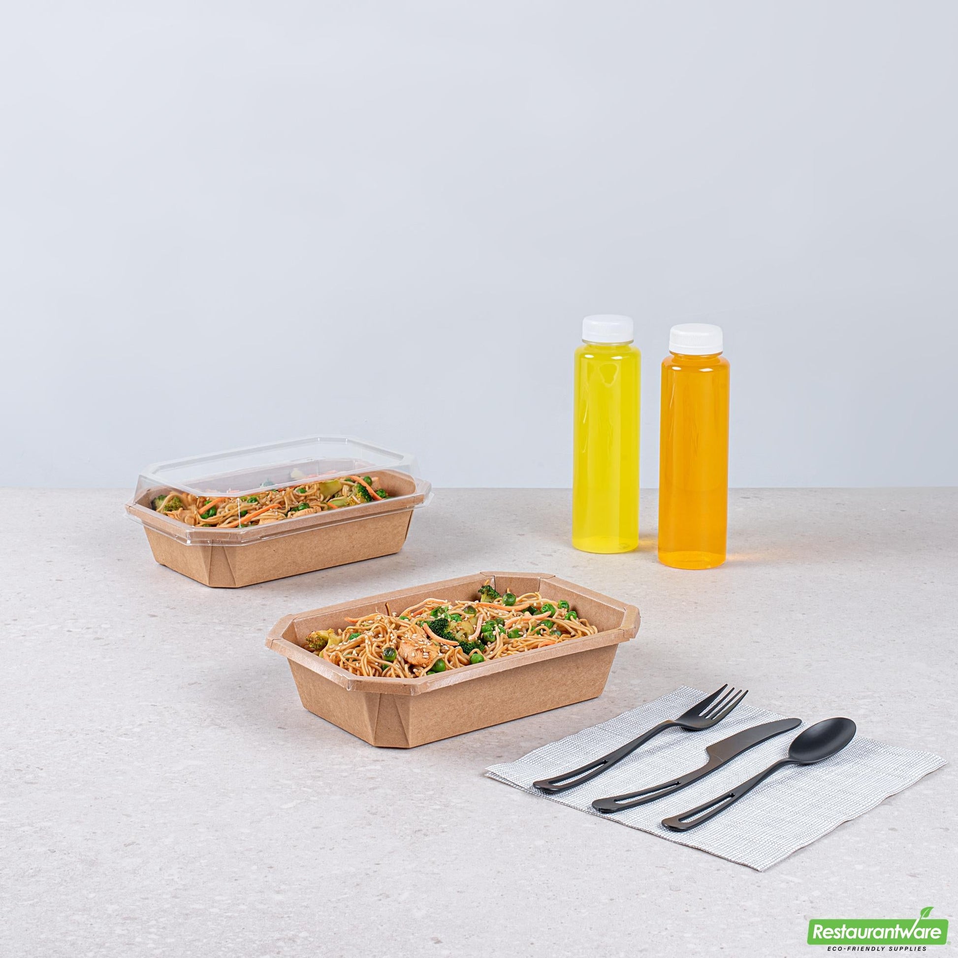 Wholesale Restaurantware Sustain 41 Oz Octagonal Kraft Paper Take Out Container - Compostable - 8 3/4" X 6" X 2"- Bulk