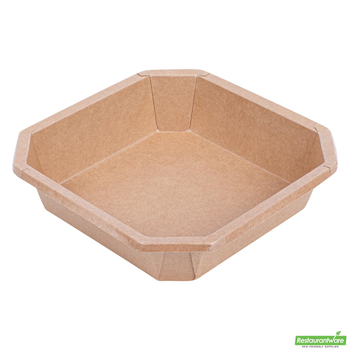 Wholesale Restaurantware Sustain 41 Oz Octagonal Kraft Paper Take Out Container - Compostable - 7 3/4" X 7 3/4" X 2"- Bulk