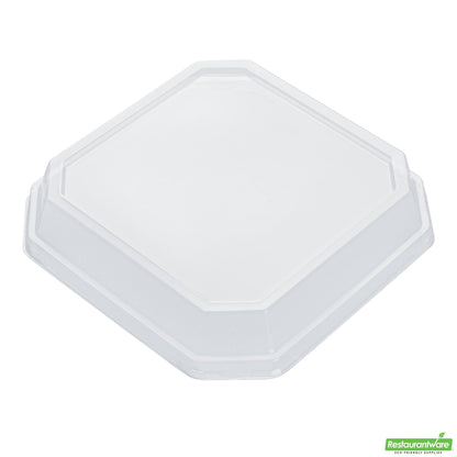 Wholesale Restaurantware Octagonal Clear Pla Plastic Dome Lid - Fits 34 Oz Container- Bulk