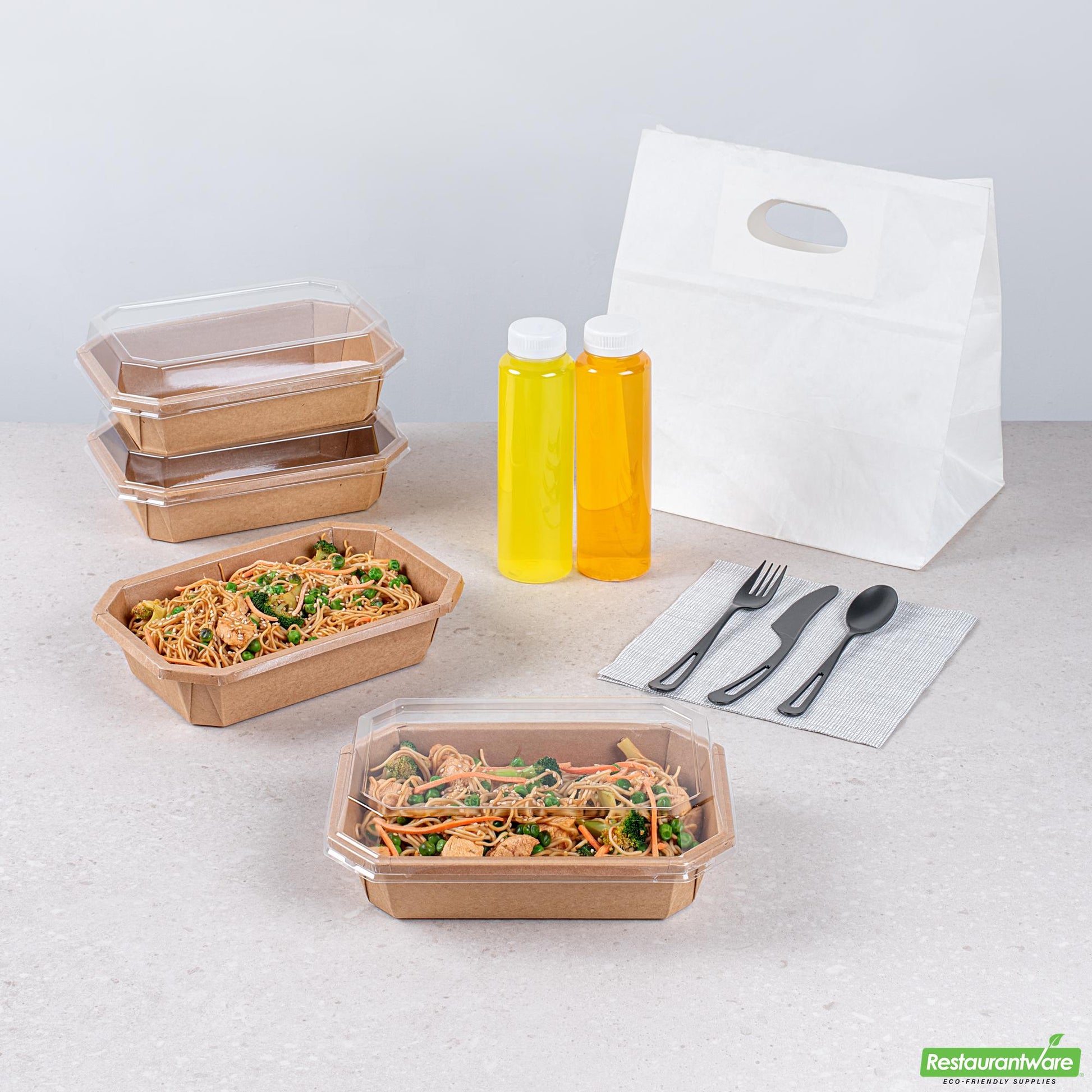Wholesale Restaurantware Sustain Octagonal Clear Pla Plastic Dome Lid - Fits 41 Oz Container - 9" X 6 1/4" X 1 1/4"- Bulk