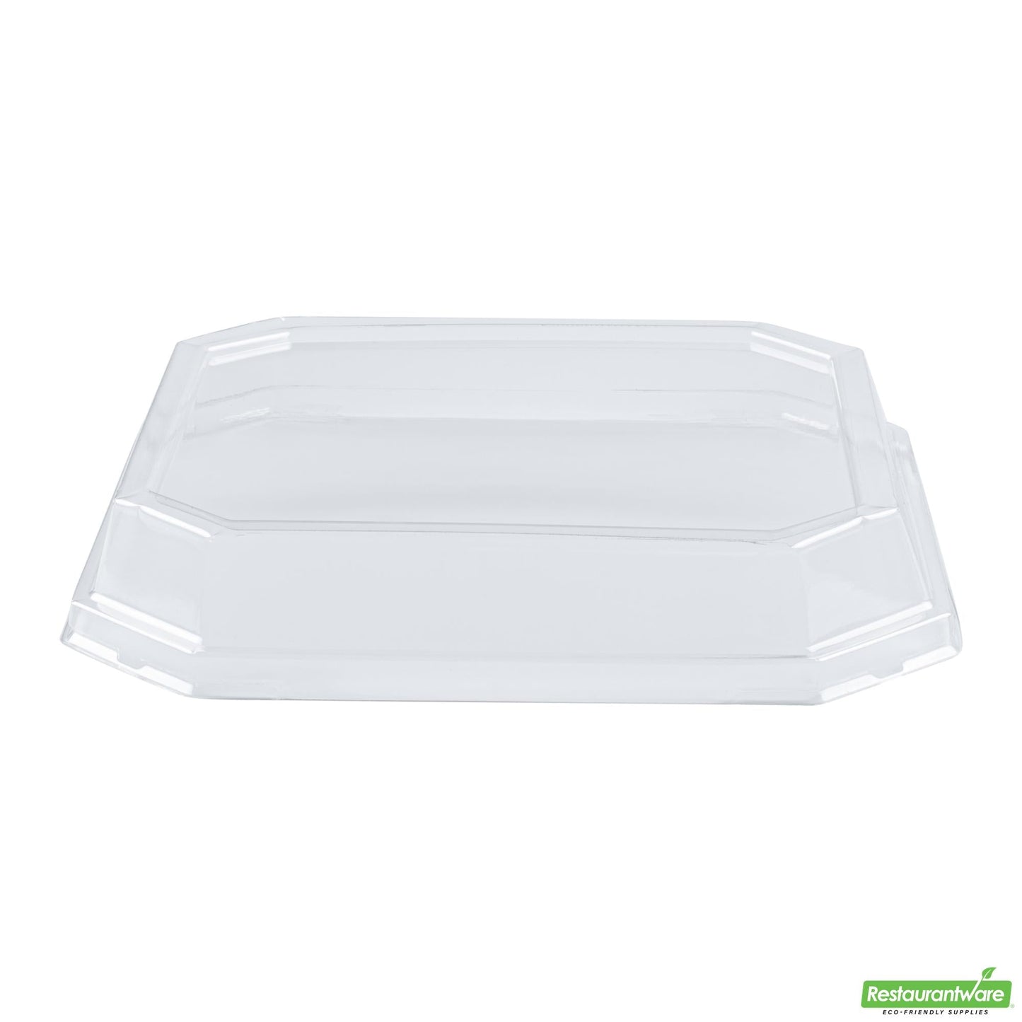 Wholesale Restaurantware Sustain Octagonal Clear Pla Plastic Dome Lid - Fits 41 Oz Container - 7 3/4" X 7 3/4" X 1 1/4"- Bulk