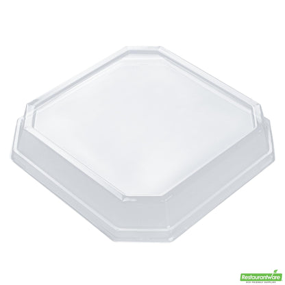 Wholesale Restaurantware Sustain Octagonal Clear Pla Plastic Dome Lid - Fits 41 Oz Container - 7 3/4" X 7 3/4" X 1 1/4"- Bulk